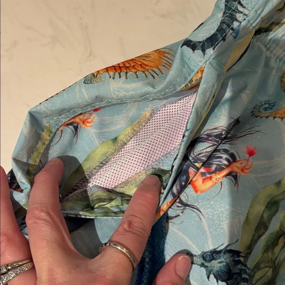 Psycho Tuna Seahorse and Mermaid Print Swim Shorts